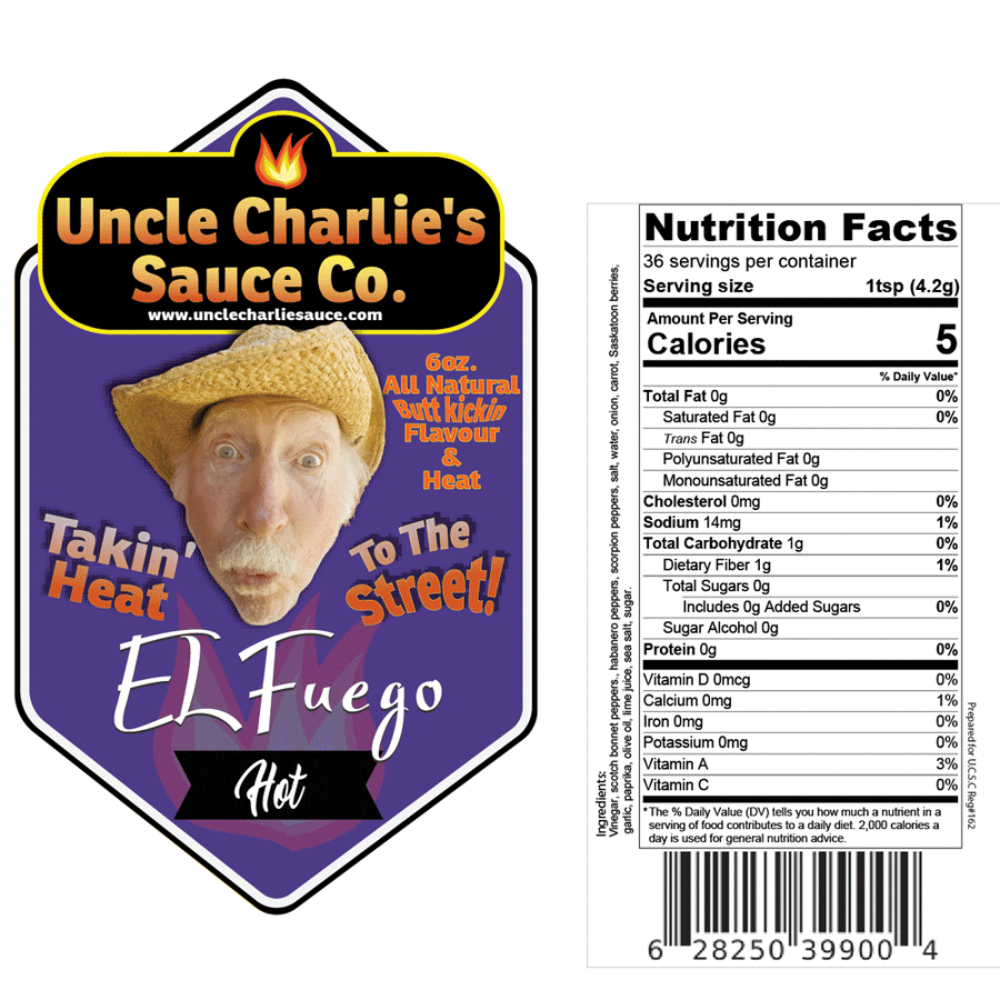 Uncle Charlies Sauce Company, El Fuego Sauce
