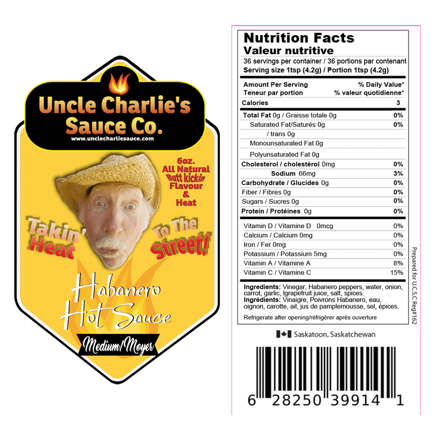 Uncle Charlies Hot Sauce, Canadian Hot Sauce